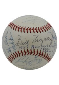 1957 New York Giants Team-Signed ONL Baseball