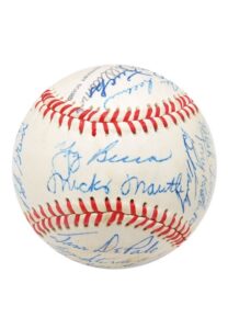 1957 New York Yankees Team Signed Baseball