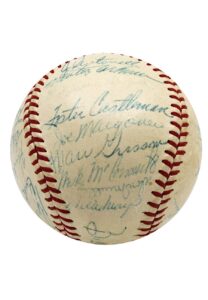 1957 NY Giants Team-Signed ONL Baseball With Mays