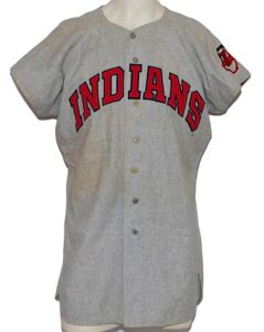 1958 #40 Cleveland Indians Game-Used Road Flannel Jersey