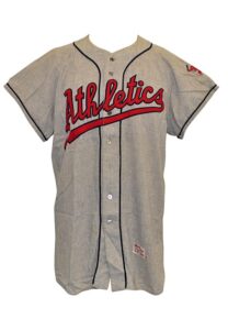 1958 Bob Cerv Kansas City Athletics Game-Used Road Flannel Jersey