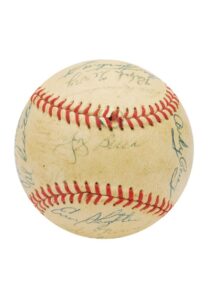 1958 New York Yankees Team-Signed Baseball