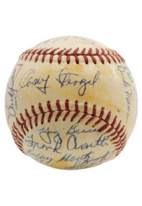 1958 New York Yankees Team-Signed OAL Baseball