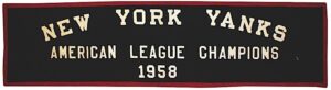 1958 NY Yankees AL Championship Banner That Hung in Milwaukee Braves Stadium