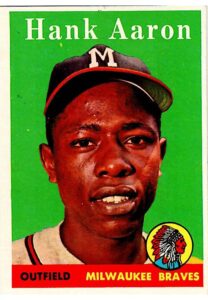 1958 Topps Ted Williams & Hank Aaron Baseball Cards