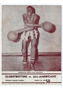 1958 Wilt Chamberlain, Elgin Baylor & Others Multi-Signed Globetrotters All-Americans Program