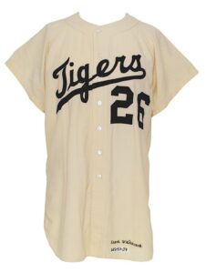 1959/1960 Billy Hitchcock Detroit Tigers Coaches Worn Home Jersey