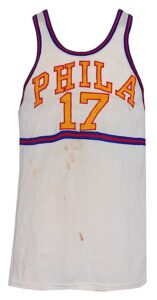 1959-1960 Joe Ruklick Philadelphia Warriors Game-Used Home Jersey