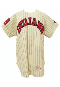 1959 Bob “Riverboat” Smith Cleveland Indians Game-Used Home Flannel Jersey