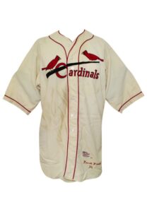 1959 Frankie Frisch St. Louis Cardinals Old-Timers Worn Flannel Uniform, Cap, Belt & Socks