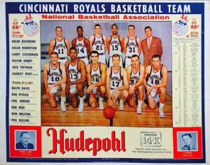 1960-1961 Cincinnati Royals Original Team Display Piece