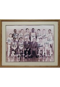 1960-61 Boston Celtics Team-Signed Framed Display