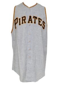 1960 Lenny Levy Pittsburgh Pirates Coaches Worn Home Flannel Uniform