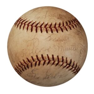 1960 New York Yankees Autographed Baseball