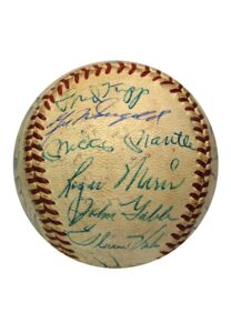 1960 New York Yankees Team-Signed Baseball