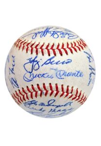 1960 New York Yankees Team-Signed Official American League Baseball