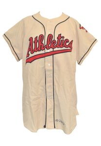 1960 Pete Daley Kansas City Athletics Game-Used Home Flannel Jersey