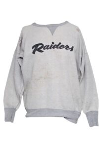 1960 Ron Sabal Oakland Raiders Practice Worn & Autographed Sweatshirt