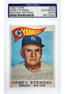 1960 Topps #227 Casey Stengel Signed Baseball Card