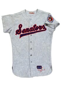 1960 Zoilo Versalles Washington Senators Game-Used Road Flannel Jersey