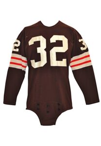 1960s Cleveland Browns No. 32 Home Durene Jim Brown Display Jersey