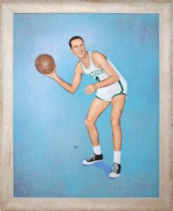 1961-62 Carl Braun Boston Celtics Original Painting & Program