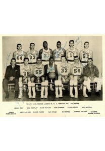 1961-62 Los Angeles Lakers Team-Signed Black & White Photo