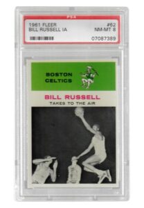 1961 Fleer Bill Russell “In Action” #62