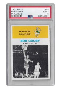 1961 Fleer Bob Cousy “In Action” #49