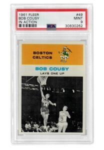 1961 Fleer Bob Cousy “In Action” #49