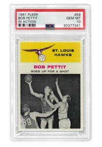 1961 Fleer Bob Pettit “In Action” #59