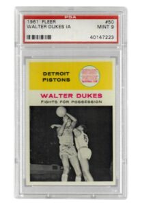 1961 Fleer Walter Dukes “In Action” #50