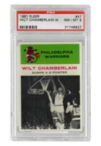 1961 Fleer Wilt Chamberlain “In Action” #47