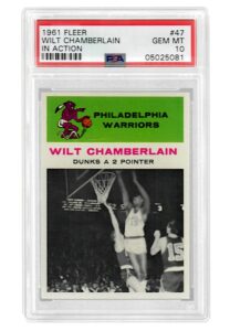 1961 Fleer Wilt Chamberlain “In Action” #47