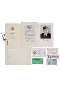 1961 John F. Kennedy Inauguration Collection Including Tickets, Ball Invite, Ceremonies Program & More