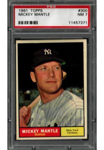 1961 Mickey Mantle New York Yankees Topps Baseball Card