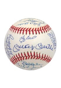 1961 NY Yankees World Championship Team Autographed Baseball