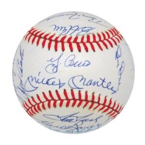 1961 NY Yankees World Championship Team Autographed Baseball