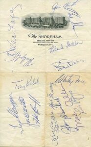 1961 NY Yankees World Championship Team Autographed Sheet