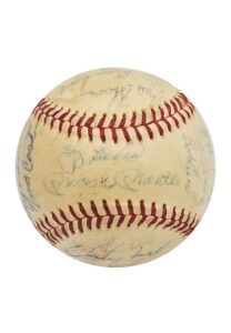 1961 NY Yankees World Championship Team Team Autographed Baseball with Some Detroit Tigers