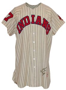 1961 Sam McDowell Rookie Cleveland Indians Game-Used & Autographed Home Flannel Jersey