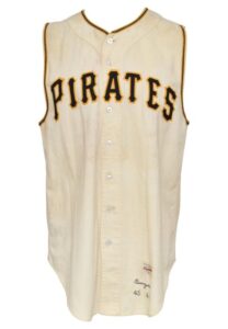 1961 Smoky Burgess Pittsburgh Pirates Game-Used Home Flannel Vest