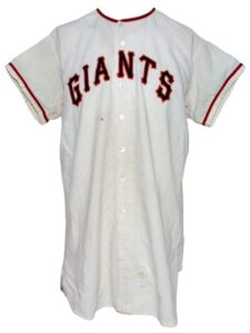 1961 Tom Haller Rookie San Francisco Giants Game-Used Home Flannel Jersey