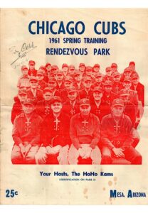 1961 Ty Cobb Autographed & Inscribed Chicago Cubs Spring Training Program