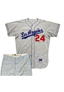 1961 Walter Alston Los Angeles Dodgers Coaches-Worn Road Flannel Uniform