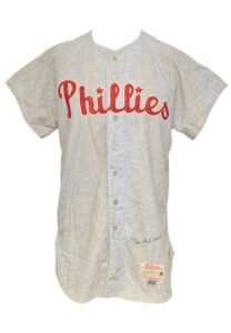 1962-63 Paul Waner Philadelphia Phillies Instructor-Worn Flannel Road Uniform and Autographed Cap