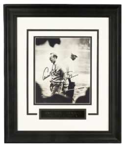 1962 Arnold Palmer & Jack Nicklaus Dual-Signed US Open Framed 8×10 Photo