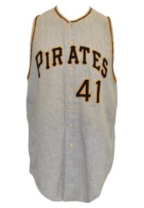 1962 Bill Burwell Pittsburgh Pirates Coaches-Worn Road Flannel Jersey