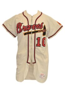 1962 Bob Buhl Milwaukee Braves Game-Used & Autographed Home Flannel Jersey