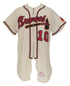 1962 Bob Buhl Milwaukee Braves Game-Used & Autographed Home Flannel Uniform